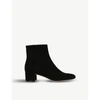 Gianvito Rossi Joelle Suede Block-heel Booties In Black
