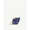 LOEWE ROYAL BLUE AND GOLD STARS BUNNY LEATHER CHARM