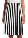 AKRIS PUNTO Stripe Pleated Skirt