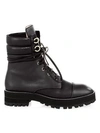 STUART WEITZMAN LEXY LEATHER COMBAT BOOTS