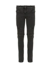 BALMAIN SLIM BIKERS JEANS,10650879