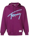 TOMMY JEANS TOMMY JEANS LOGO EMBROIDERED HOODIE - PINK