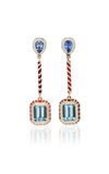 ALICE CICOLINI Candy Lacquer Long Drop Earring In Aquamarine,ALN 121RESORT 2019