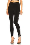 ALEXANDER WANG ALEXANDER WANG SPLIT SNAP LEGGING IN BLACK,AWAN-WP57