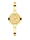 MOVADO Bela Crystalized Goldtone Stainless Steel Bangle Bracelet Watch,0400096818314