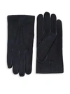 Saks Fifth Avenue Classic Suede Gloves In Navy