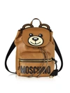MOSCHINO BROWN LEATHER TEDDY BEAR BACKPACK,10651534