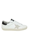 GOLDEN GOOSE "SUPERSTAR" SNEAKERS IN WHITE LEATHER,10651378