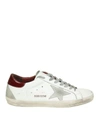 GOLDEN GOOSE "SUPERSTAR" SNEAKERS IN WHITE LEATHER,10651382