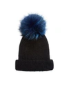 EUGENIA KIM Maddox Knit Fox Fur Pom-Pom Hat