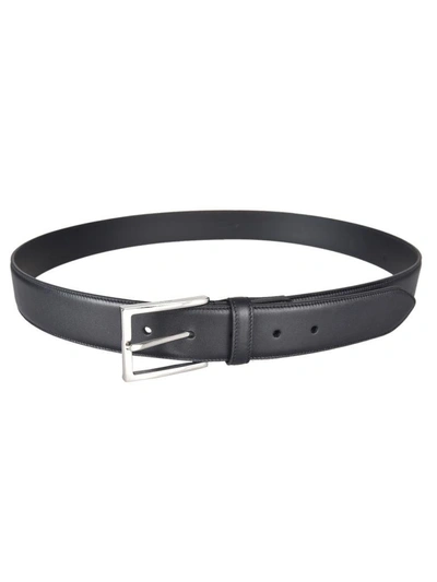 Brioni 3.5cm Reversible Leather Belt In Black