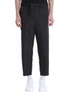 OAMC BLACK COTTON PANTS,10652263