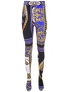 VERSACE THE LOVERS-PRINT HIGH-RISE LEGGINGS,10651813