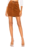 ABOUT US ABOUT US JENNY BELTED MINI SKIRT IN COGNAC.,ABOR-WQ10