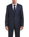 Hickey Freeman Classic B Fit Solid Loro Piana Wool Suit In Blue