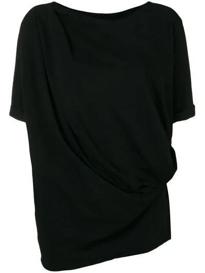 Alchemy Draped T-shirt In Black