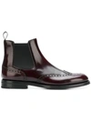 Church's Monmouth Wg Leather Ankle Boots In Red