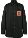 RAF SIMONS CONTRAST LOGO LONG-SLEEVE SHIRT