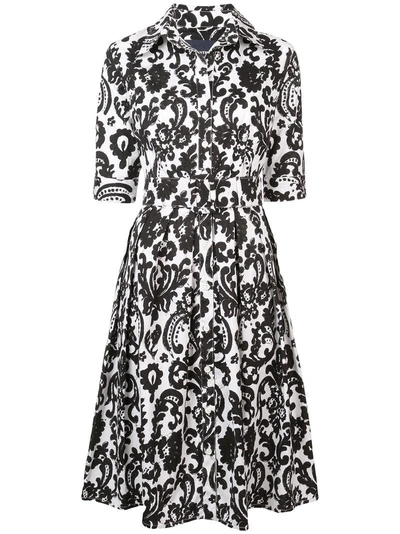 Samantha Sung Audrey Printed Flared Dress - 黑色 In Black