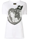 VIVIENNE WESTWOOD ANGLOMANIA VIVIENNE WESTWOOD ANGLOMANIA HEART WORLD T-SHIRT - WHITE