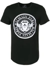 Balmain Medallion Logo Print T-shirt In Black
