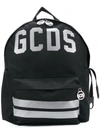 GCDS GCDS LOGO PRINTED BACKPACK - BLACK