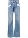 MAISON MARGIELA CONTRAST-POCKET STRAIGHT-LEG JEANS