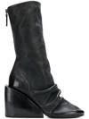 MARSÈLL draped wedge ankle boots