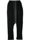 RICK OWENS DRKSHDW DRAWSTRING CROPPED TROUSERS