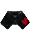 SIMONETTA RAVIZZA heart detail collar scarf