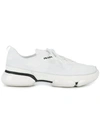 Prada White And Grey Cloudbust Leather Sneakers