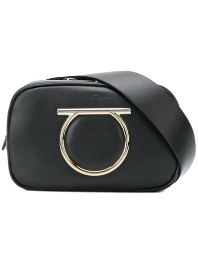 Ferragamo Logo Belt Bag In Black