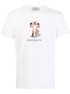 MAISON KITSUNÉ pixel logo print T-shirt