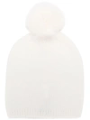 MAX MARA MAX MARA POM POM KNITTED HAT - WHITE