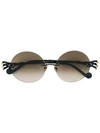 ANNA-KARIN KARLSSON ANNA KARIN KARLSSON ROUND SUNGLASSES - BLACK