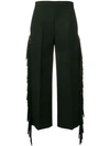 MSGM FRINGE CROPPED TROUSERS