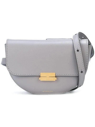 Wandler Anna Leather Belt Bag In Grey