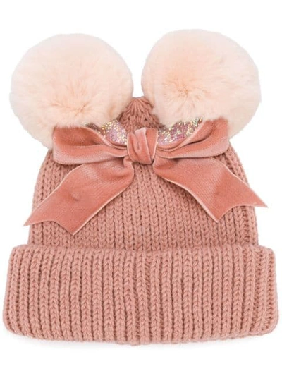 Ca4la Pom-pom Beanie Hat In Pink