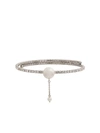 MIU MIU metallic crystal and pearl choker necklace