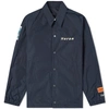 Heron Preston Ctnmb Print Coach Jacket In Blue