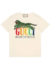 GUCCI OVERSIZE T-SHIRT WITH GUCCI CITIES AND TIGER,492347 X9Y36