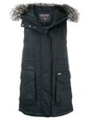 WOOLRICH WOOLRICH HOODED VEST - BLACK