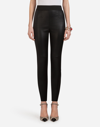 Dolce & Gabbana Leather Leggings In Black