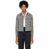 OFF-WHITE OFF-WHITE BLACK AND WHITE HOUNDSTOOTH CROP SHIRT