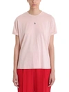 Stella Mccartney Mini Strass Star Pink Cotton T-shirt In Rose-pink