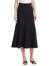 The Row Allesia Wool-blend Midi Skirt In Black