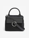 CLAUDIE PIERLOT ANOUCK SMALL LEATHER AND SUEDE SHOULDER BAG,5005-10150-183A7H18