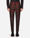 DOLCE & GABBANA FLORAL JACQUARD PANTS,GY6FETFJM73S8350