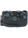 COACH COACH TEA ROSE APPLIQUÉ CLUTCH - BLUE