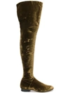 ALBERTA FERRETTI VELVET OVER THE KNEE BOOTS